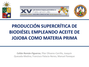 Producción supercrítica de biodiésel empleando aceite de jojoba