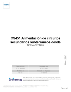 CS451 Alimentación de circuitos secundarios subterráneos desde