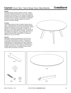 Cayman Round Table ML Assembly Instructions from Crate and Barrel