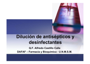 Dilución de antisépticos y desinfectantes