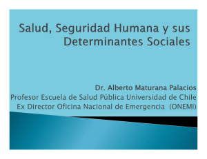 Dr. Alberto Maturana Palacios Profesor Escuela de Salud Pública