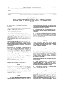 REGLAMENTO N° 11 relativo a la supresión de discriminaciones en