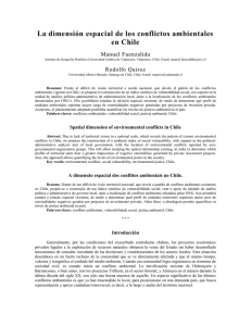 La dimensión espacial de los conflictos ambientales en Chile