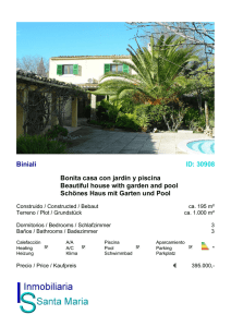 Biniali ID: 30908 Bonita casa con jardín y piscina Beautiful house