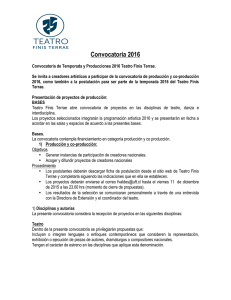Convocatoria 2016 - Teatro Finis Terrae