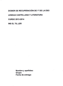 dosier de recuperación de 1° de la eso lengua