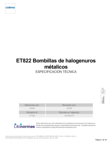ET822 Bombillas de halogenuros métalicos