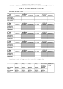 HOJA DE RECOGIDA DE AUTOMEDIDAS 1er Día Fecha: MAÑANA