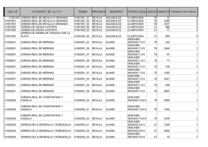 registro vias pecuarias provincia sevilla