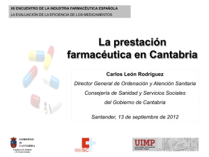 La prestación farmacéutica en Cantabria