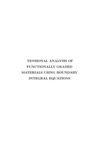 tensional analysis of functionally graded materials using boundary