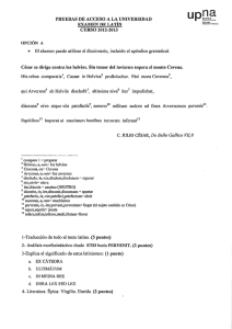Examen Selectividad Navarra Latin 2013 julio