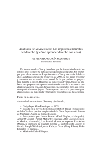 Anatomía de un asesinato: Las impurezas naturales del derecho (y