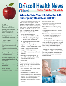 When to Take Your Child to the ER