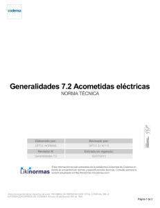 Generalidades 7.2 Acometidas eléctricas