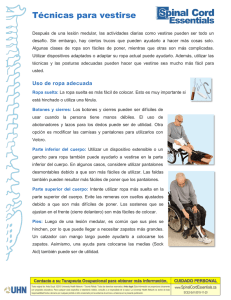 Técnicas para vestirse - Spinal Cord Essentials