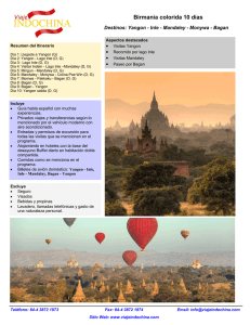 Birmania colorida 10 días