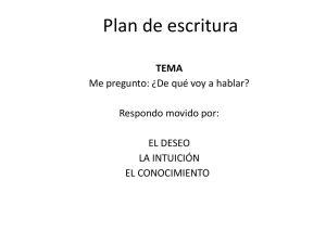 Plan de escritura