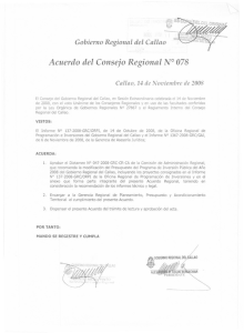 Acuerdo del Consejo Regia—ml N" 078