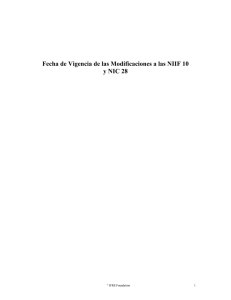Fecha de Vigencia de las Modificaciones a las NIIF 10 y NIC 28