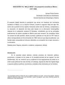 &ldquo;BELLO SEXO&rdquo;: Una perspectiva socialista en M&eacute;xico (1871