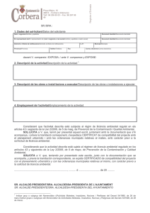 Sol·licitud de certificat de compatibilitat de llicència ambiental