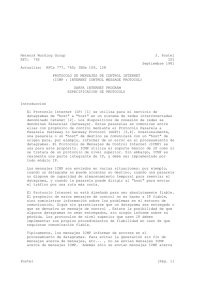 Network Working Group J. Postel RFC: 792 ISI Septiembre 1981