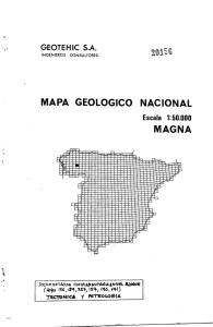 MAPA GEOLOGICO NACIONAL MAGNA