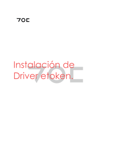 Instalación de Driver etoken.