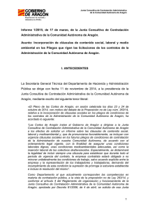 Informe Junta Consultiva Aragón 1-2015