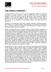 Biografía The Kings Consort - Centro Nacional de Difusión Musical