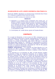 06/09/1993 Autorización GRUPO CONTINENTAL ZONA FRANCA S.A.