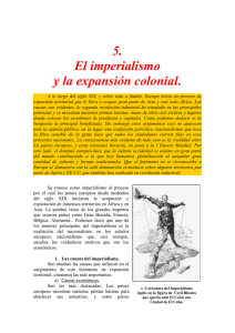 5. El imperialismo y la expansión colonial.