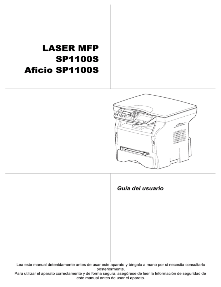 LASER MFP SP1100S Aficio SP1100S