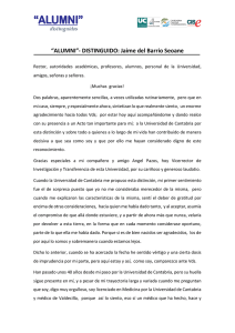&ldquo;ALUMNI&rdquo;- DISTINGUIDO: Jaime del Barrio Seoane