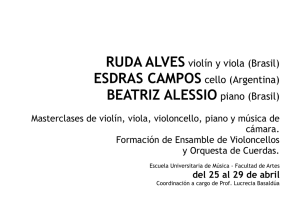 BEATRIZ ALESSIO piano (Brasil) - Escuela Universitaria de Música