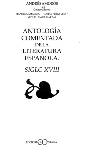 antologia comentada literatura espanola. siglo xviii