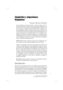 Lingüística y migraciones hispánicas