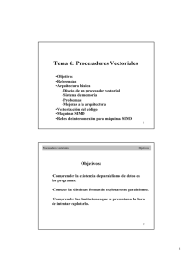 Tema 6: Procesadores Vectoriales