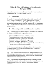 Código de Ética del Sindicato de Periodistas del Paraguay (SPP)