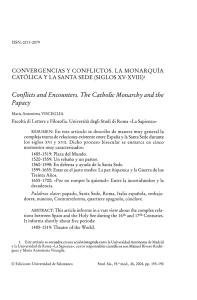Convergencias y conflictos. La monarquía católica y la