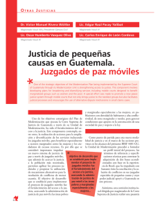 Justicia de pequeñas causas en Guatemala. Juzgados de paz móviles