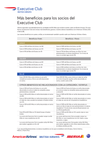 Más beneficios para los socios del Executive Club