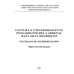 Cultura y universidad en el pensamiento del cardenal Raúl Silva