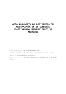 Alergología - Complejo Hospitalario Universitario de Albacete