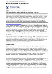 ACTA, un intento supranacional por controlar Internet