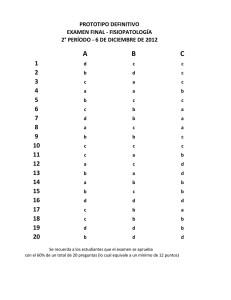 prototipo definitivo examen final - fisiopatología 2° período