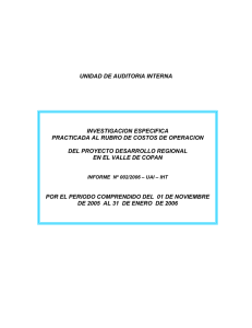 INFORME Nº 002-2006-uai-IHT - Tribunal Superior de Cuentas