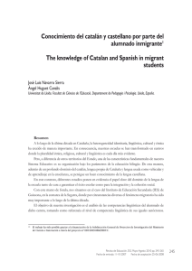 Conocimiento del catalán y castellano por parte del alumnado