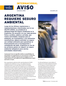argentina requiere seguro ambiental